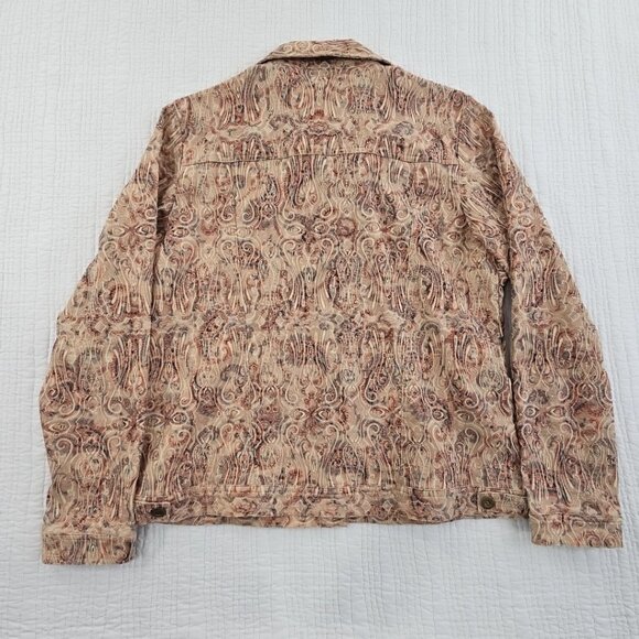Analogy Multicolored Floral Embroidered Denim Jean Jacket EUC Women's Large - Picture 2 of 14